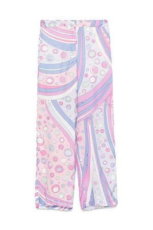 pink viscose trousers EMILIO PUCCI KIDS | PW6B30K0228511MC